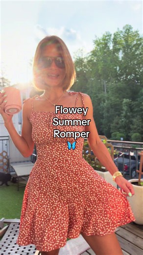 Floral Summer Romper: Adjustable Fit and Cute Vibes