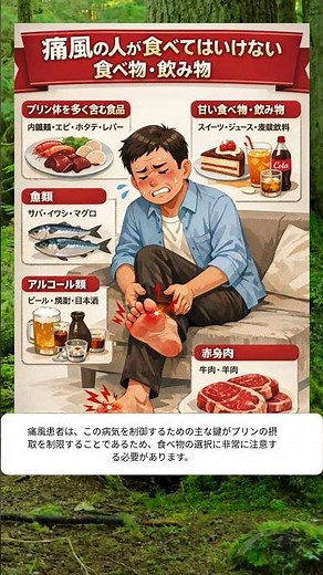 痛風患者が食べてはいけない食べ物と飲み物