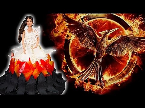 The Hunger Games: Mockingjay Cake (Katniss Wedding Dress Cake) from Cookies Cupcakes and Cardio