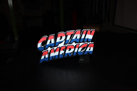 Captain America 3D Printed Logo Sign Wall Desk Shelf Art - Etsy UK