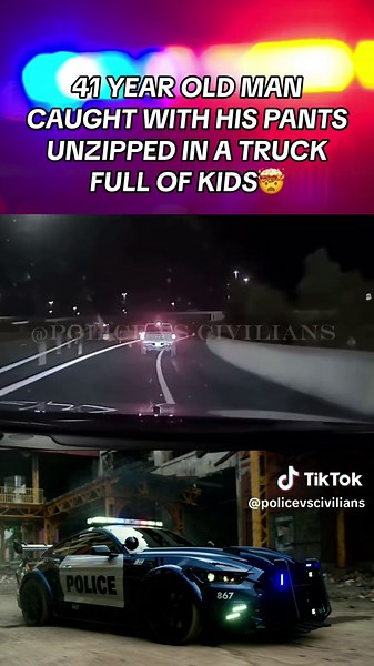 41 year old man caught with his pants unzipped in a truck full of kids🤯 #copsoftiktok #fypage #policeofficer #cops #viral #crime