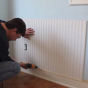 Amazing how a little wainscoting, bead board and chair rail can change a room. Get a few design and how to ideas on my channel by searching chair rail. #jonpeters #chairrail #wainscoting #wainscotting #beadboard #molding #howto #diy #diyhomedecor #kitchenremodel | Jon Peters Art & Home