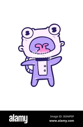 pressure popping animation of cartoon weird alien Stock Video Footage - Alamy