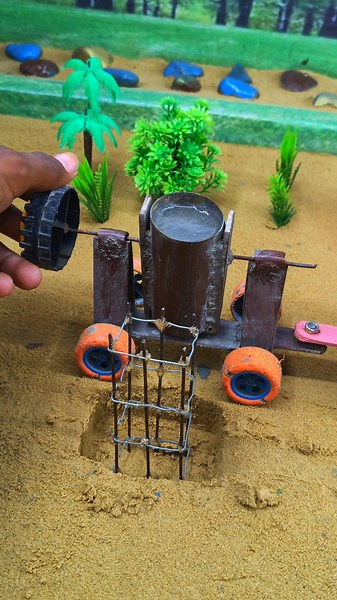 Making pillar 😱Diy mini tractor construction pillar project video||tractor Wala video||#shorts