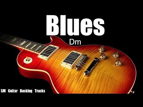 Blues Guitar Backing Track In Dm With Chords And Full Track