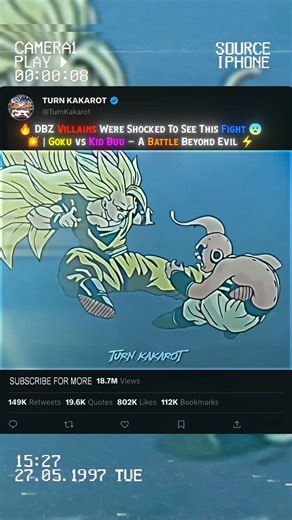 DBZ Villains Were Shocked To See This Fight 😨💥 | Goku vs Kid Buu #goku #buu #anime #shorts