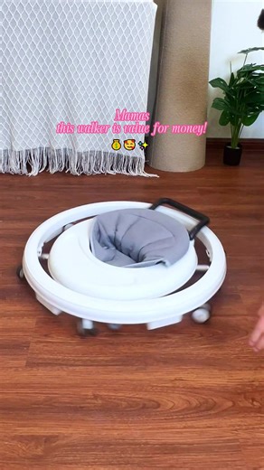 Worried wrong walking posture causes baby’s bow legs?😟 This walker has 5-level scientific height adjustment, fits baby’s leg shape, stable chassis prevents outward turning, silent wheels are ultra-smooth, usable 7-18 months, one-click fold saves space～Order to protect baby’s legs!🦵 #BabyWalker #BowLegPrevention #HealthyWalking