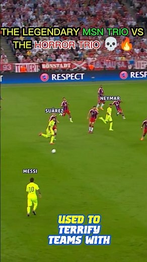 The Legendary MSN Trio VS The Horror Trio! 💀🔥 #shorts #football #soccer