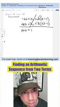 Finding an Arithmetic Sequence from Two Terms #sequence #maths #education
