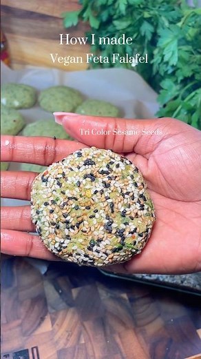 How I made Vegan Feta Falafel