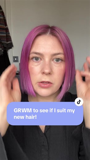 Trying Out Makeup with My New Purple Hair