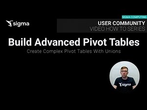 Video How-To: Build Advanced Pivot Tables