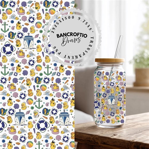 Cruise Duck Can Wrap PNG, Vacation Cup Wrap, Rubber Duck Cruise Design, 16oz Libbey Glass Wrap, Nautical Summer Holiday MSC P&O Drink Wrap - Etsy
