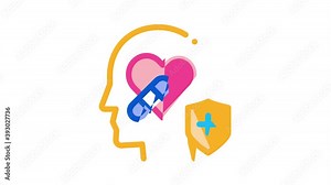 Health Insurance Care Icon Animation Medical Insurance Agreement And Healthcare Service, Ambulance Car And Hospital Ward