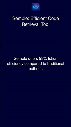 Semble: Efficient Code Retrieval Tool