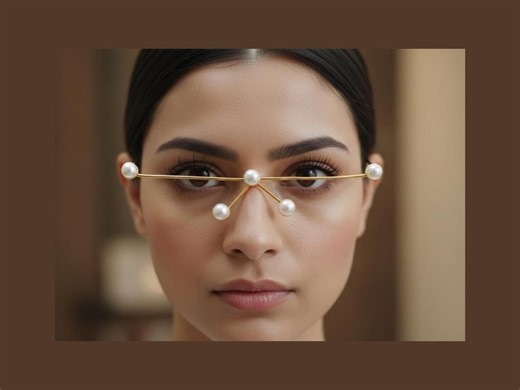 Gold Plated Facelet, Face Jewelry, Bridal Jewellery, Gift for Women and Girls - Etsy