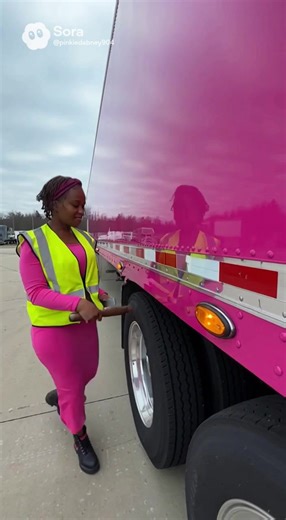 Stylish Pink Fitted Long Dress: Perfect Fit while Driving on the Highway Discover the ultimate combination of style and functionality with my stunning pink fitted long dress that accentuates my thin waist and bubble booty. As I cruise down the highway, the vibrant color of my outfit stands out against the backdrop of the road. Stopping at the scale house, I’m greeted by a sign indicating 'Trucks Must Enter.' After crossing the scale, the DOT office requests a level three inspection. Thankfully, 