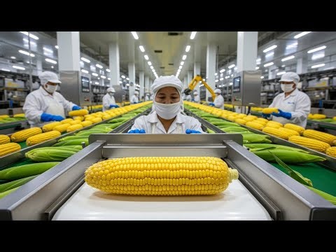 INSIDE THE FACTORY - The process of harvesting, processing and canning corn - A high-protein product