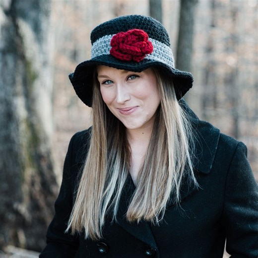 Handmade Chunky Crochet Cloche Hat With Rose: Vintage Winter Style - Etsy Canada