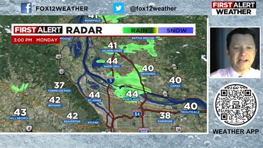 We're tracking a few light showers, some including snowflakes this afternoon | FOX 12 Weather
