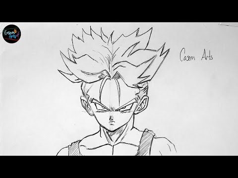 How to Sketch Trunks Super Saiyan From Dragon Ball