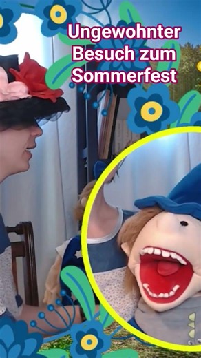 Claudia und Zauberer Fidibus singen euch über einen ungewöhnlichen Besuch beim Sommerfest der Schule