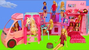 Barbie Dolls- Dream Camper Van Car Toys w- Sisters Play Doll & Toy Vehicles for Kids | Kids Toys and Colors