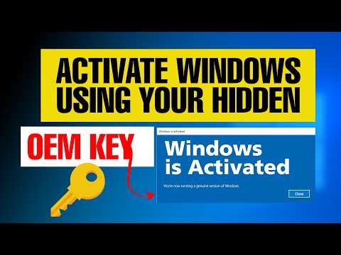 Activate Windows Using Your Hidden OEM Key Official Method 🔑