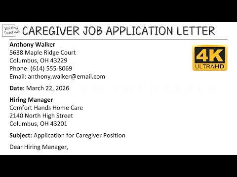How To Write Caregiver Job Application Letter with Sample and Explanation | Writing Tutorials