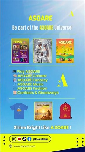 Be part of ASOARE Universe ! Magazine, Books, Music, Fashion & More