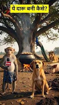 शराब कैसे बनी?😂😍🤣 #interview #funny #dogtalk #monkeycomedy #comedy