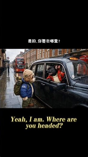 Buzzed Milo Ep.6 — Real English Taxi Scene #AIDogs #FunnyDogs #Comedy #PetComedy #学英语