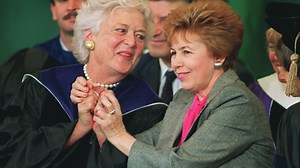 Watch Barbara Bush give the 1990 commencement address at Wellesley College