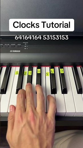 Clocks - Coldplay Easy Piano Tutorial #piano #tutorial #coldplay