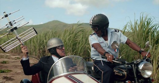 Royal Enfield and sidecar help solve Deaths in Paradise