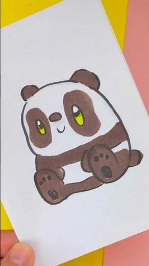 How to draw a kawaii panda step by step