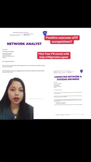 Another positive outcome of IT occupation. Every day is positive outcome day at click. If you are planning to do skill assessment please contact us. #skillassessment #studyinaustralia #it #pr #foryoupage