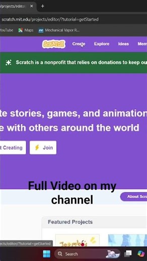 How to open scratch in computer #shorts #scratchtutorial #scratch #coding