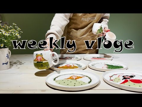 Pottery Workshop Vlog | Painting, Glazing & Packaging Ceramics