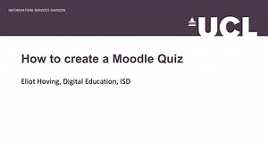How to Create a Moodle Quiz