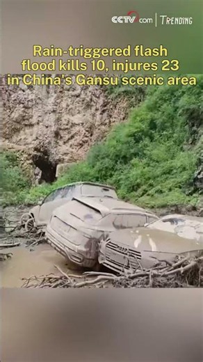 Rain-triggered flash flood kills 10, injures 23 in China's Gansu scenic area