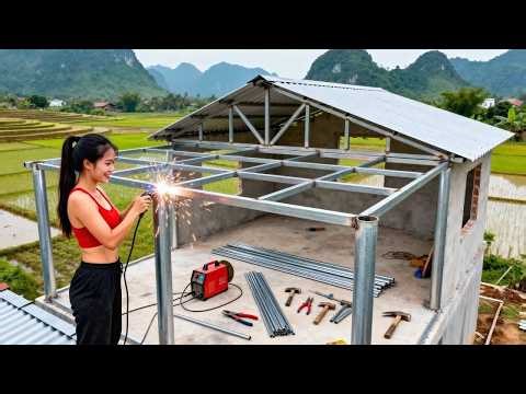 The talented blacksmith girl built a mechanical repair and welding workshop / Start to finish