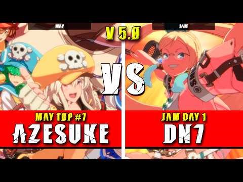 GGST | AZESUKE (May) VS DN7 (Jam) | Guilty Gear Strive High level gameplay