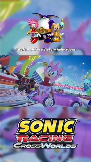 All of Team Rose Victory Animations in Sonic Racing: CrossWorlds