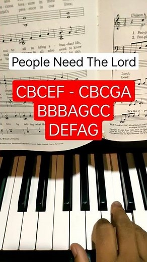 People Need the Lord - Easy Piano tutorial
