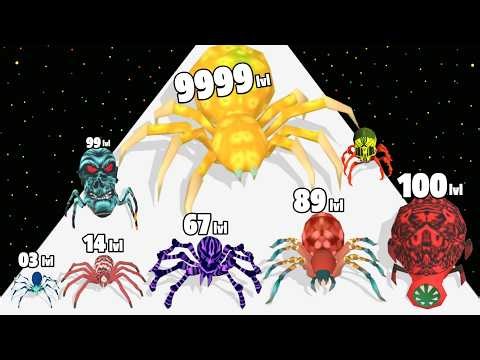 Spider Evolution Adventure Run - Level Up Spider Max Level Gameplay
