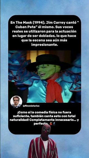 Jim Carrey Cantó "Cuban Pete" Sin Doblaje Realmente 🔥 | The Mask (1994)
