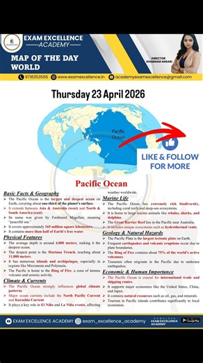 Largest Ocean in the World 😳 | Pacific Ocean Map #shorts