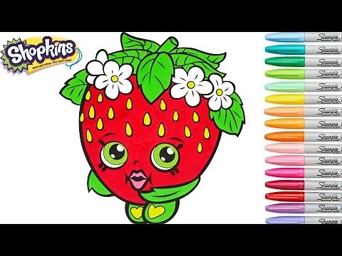 Shopkins Coloring Book Strawberry Kiss Season 1 Colouring Pages Episode Rainbow Splash