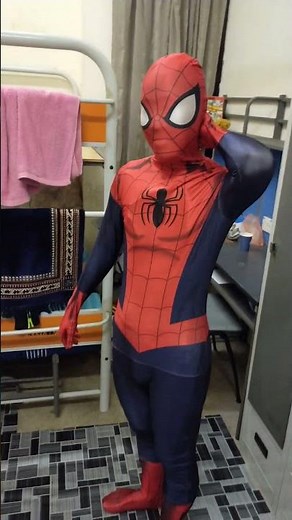 Stuck & locking in spiderman morphsuit🔒